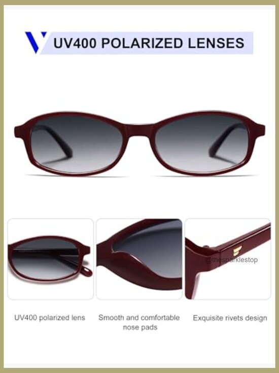 Retro Polarized Rectangular Sunglasses - Small Square Frame Vintage Narrow Thin main image 5